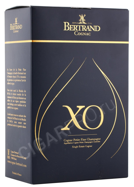 подарочная упаковка коньяк bertrand petite fine champagne xo special 0.7л