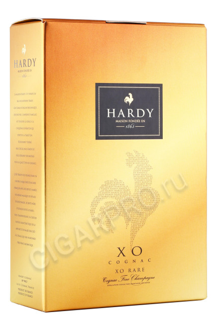 подарочная упаковка коньяк hardy xo rare fine champagne 0.7л