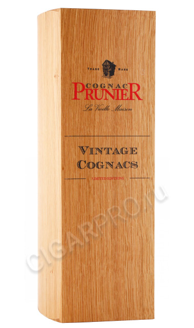 деревянная упаковка коньяк prunier grande champagne 1990 years 0.7л