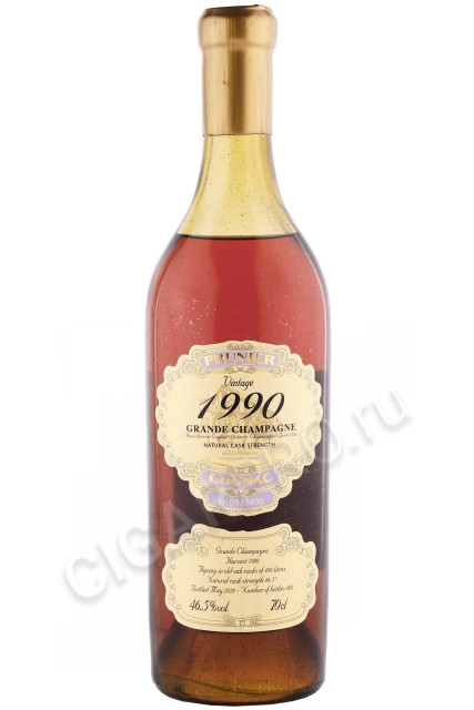 коньяк prunier grande champagne 1990 years 0.7л
