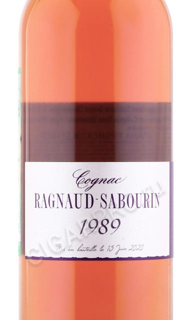 этикетка коньяк ragnaud sabourin grande champagne 1989 0.7л