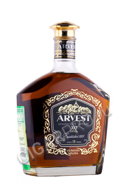 коньяк cognac arvest xo extra 15 years 0.75л