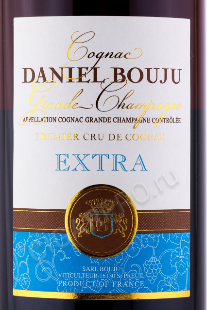 этикетка коньяк daniel bouju extra 0.7л