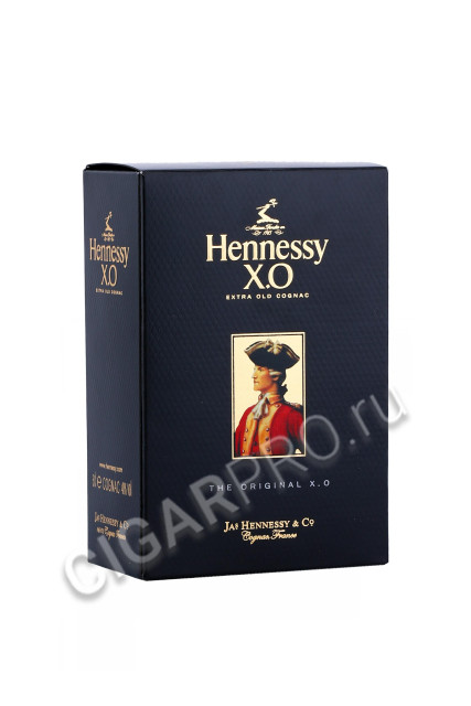 подарочная упаковка коньяк hennessy xo 0.05л