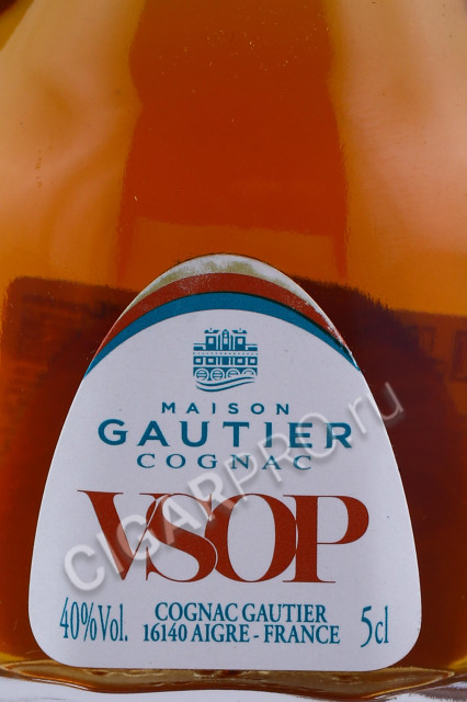 этикетка коньяк gautier vsop 0.05л