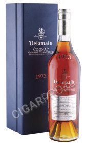 коньяк delamain grand champagne 1973 0.7л в деревянной упаковке