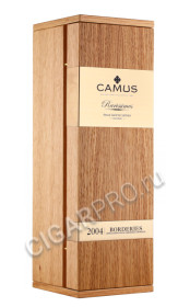 деревянная упаковка коньяк camus borderies 2004 years 0.7л