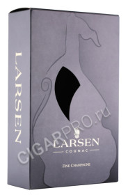 подарочная упаковка коньяк larsen viking ship ocean green 0.7л