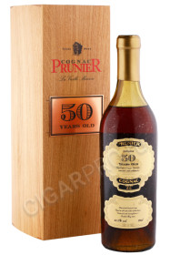 коньяк prunier petit champagne 50 лет 0.7л в деревянной упаковке