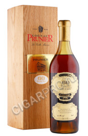 коньяк prunier 60 years old petite champagne 0.7л в деревянной упаковке