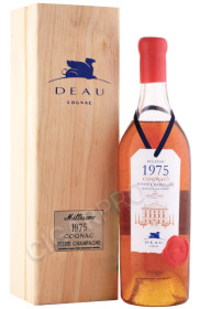коньяк deau petit champagne 1975г 0.7л в деревянной упаковке