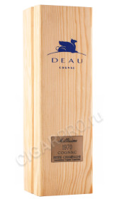 деревянная упаковка коньяк deau petite champagne 1970г 0.7л