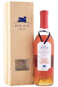 коньяк deau petite champagne 1970г 0.7л в деревянной упаковке