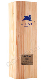 деревянная упаковка коньяк grande champagne deau 1990г 0.7л