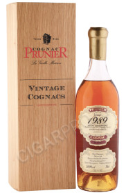 коньяк prunier petite champagne 1989 years 0.7л в деревянной упаковке