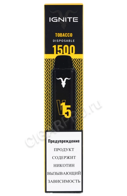 Электронная сигарета Ignite V15 Tobacco 1500