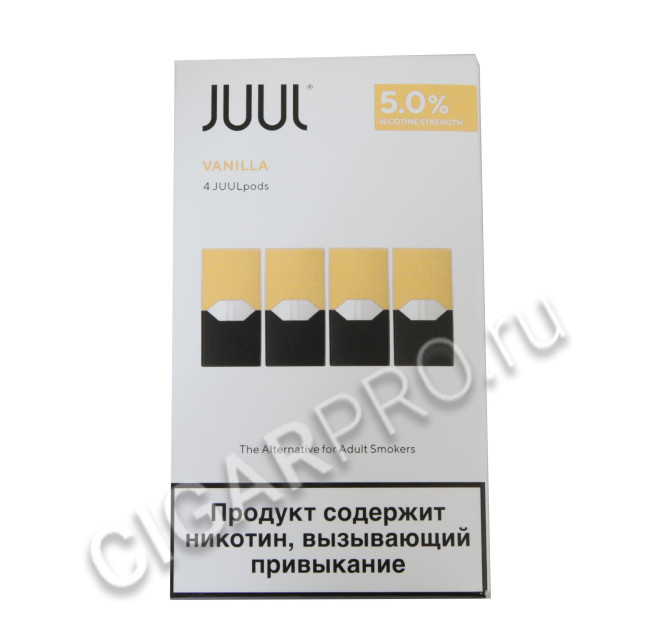 сменный картридж juul vanilla 4 pods