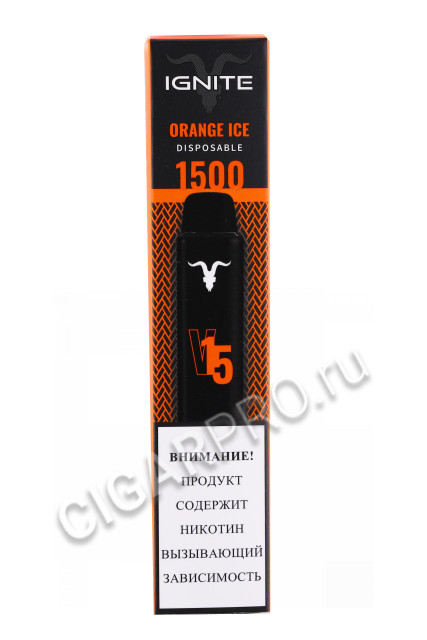 электронная сигарета ignite v15 orange ice 1500