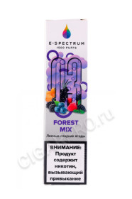 электронная сигарета e-spectrum forest mix 1500 затяжек