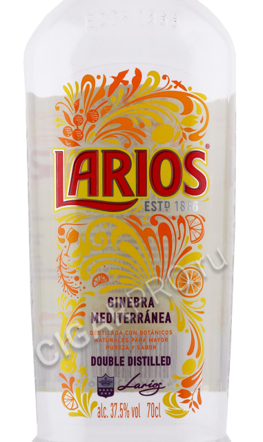 этикетка джин larios dry 0.7л