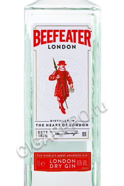 этикетка beefeater london dry gin 1л