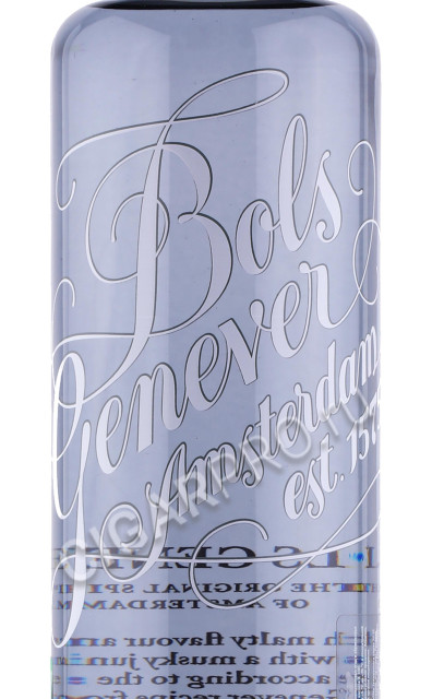 этикетка джин bols genever 0.7л