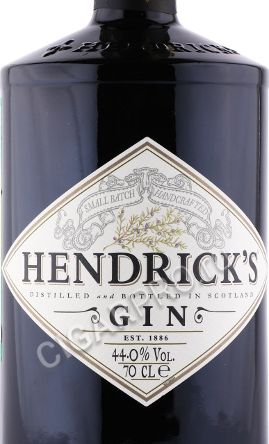 этикетка джин hendricks 0.7л