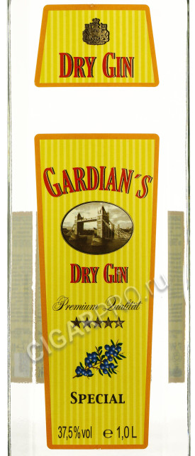 этикетка gardians dry gin 1 l