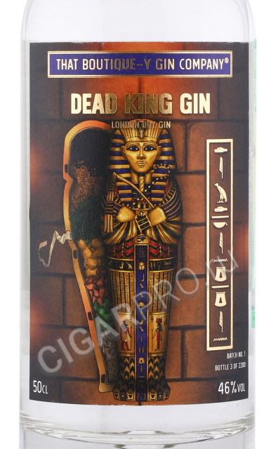 этикетка джин that boutique y gin company dead king 0.5л