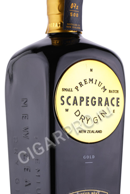 этикетка джин scapegrace gold 0.7л