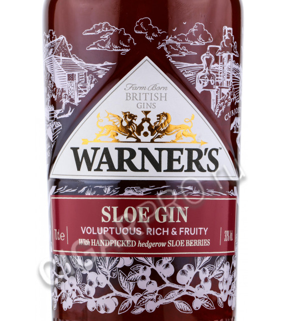 этикетка warners sloe gin