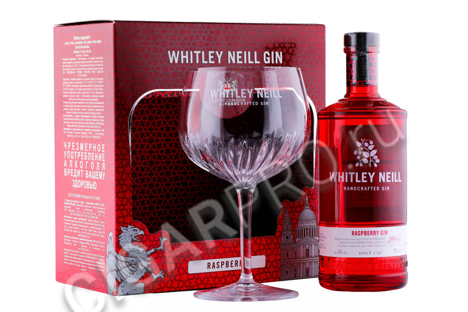 джин whitley neill raspberry + бокал 0.7л