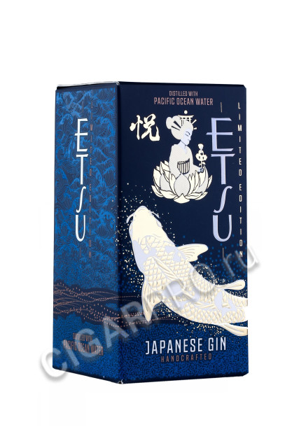 подарочная упаковка джин etsu pacific ocean 0.7л