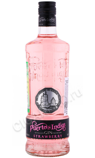 джин puerto de indias sevillian premium strawberry gin 0.7л