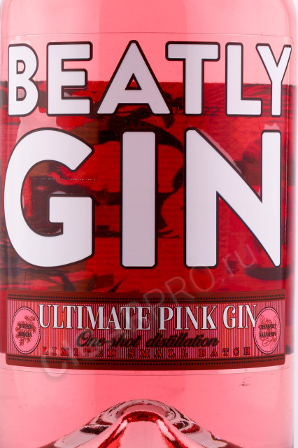 этикетка джин beatly pink 0.7л