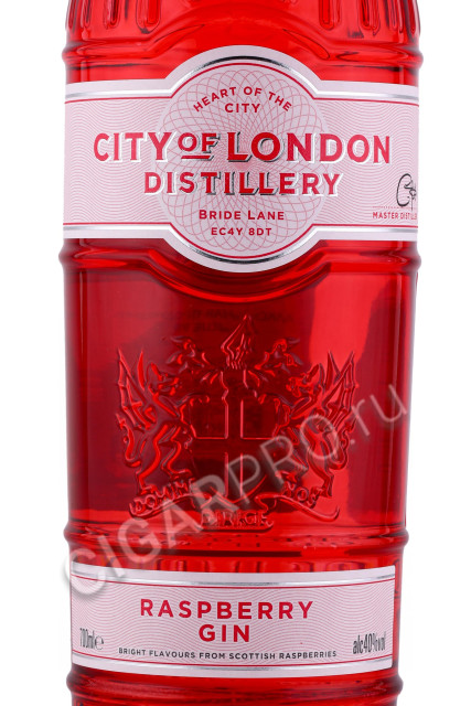 этикетка джин city of london six bells blood Raspberry 0.7л