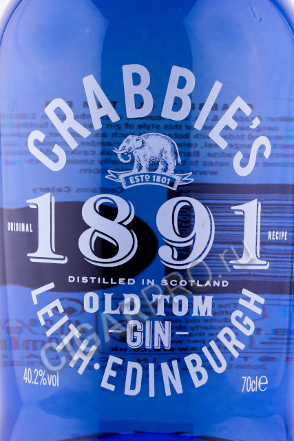 этикетка джин crabbies old tom 0.7л