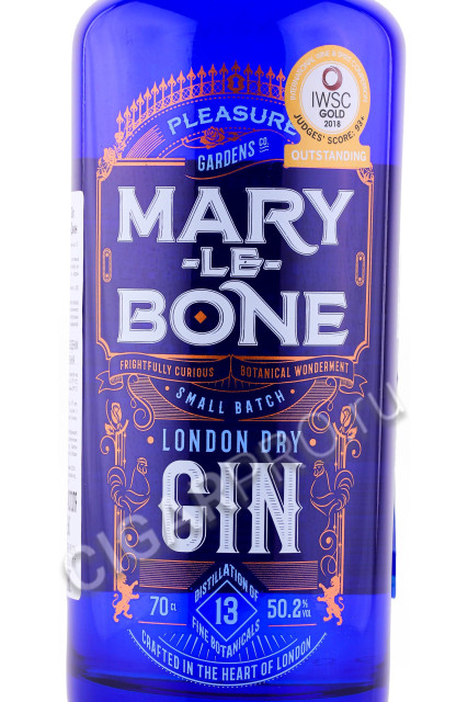 этикетка джин mary le bone london dry gin 0.7л