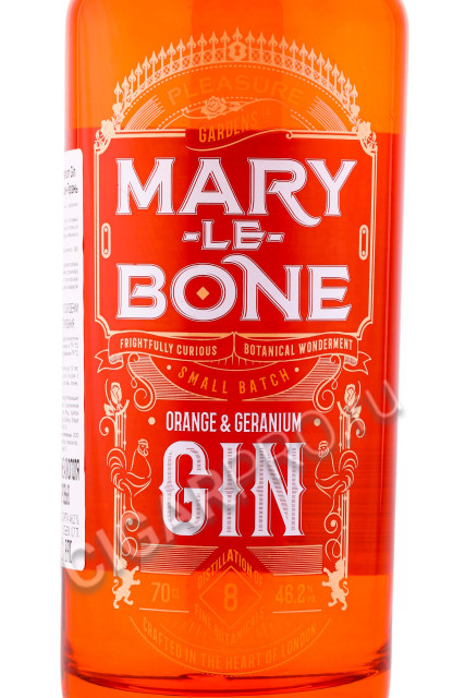 этикетка джин mary le bone orange geranium gin 0.7л