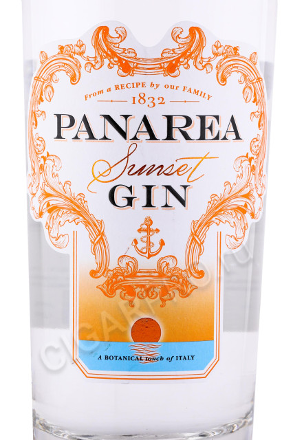 этокетка джин panarea sunset gin 0.7л