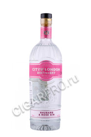 джин city of london six bells rhubarb rose 0.7л