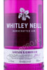 этикетка джин whitley neill rhubarb ginger 0.7л
