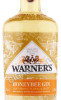 этикетка джин warners honeybee gin 0.7л