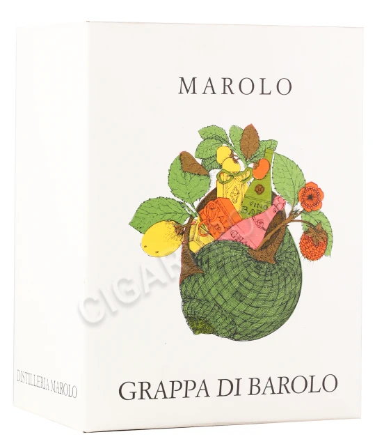 Подарочная коробка Граппа Мароло ди Бароло Форо 0.5л
