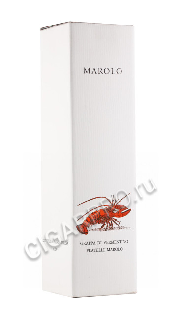 подарочная упаковка граппа marolo di vermentino 0.7л