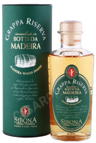граппа sibona grappa riserva madeira wood finish 0.5л в подарочной тубе