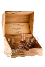 подарочная упаковка граппа decant art collection grappa di barolo invecchiata + 2 бокала 0.7л