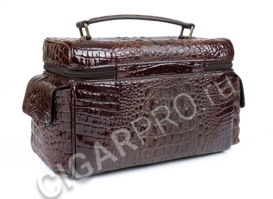 хьюмидор-саквояж gentili el inseparable на 20 сигар sv15-croco-brown