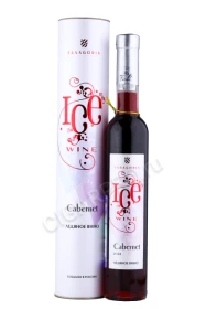 Вино Ледяное Фанагория Каберне 2022г 0.375л в подарочной упаковке
