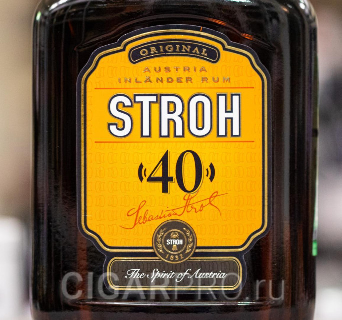подробное описание этикетки рома STROH (Штро) 40 подробное описание этикетки рома STROH (Штро) 40